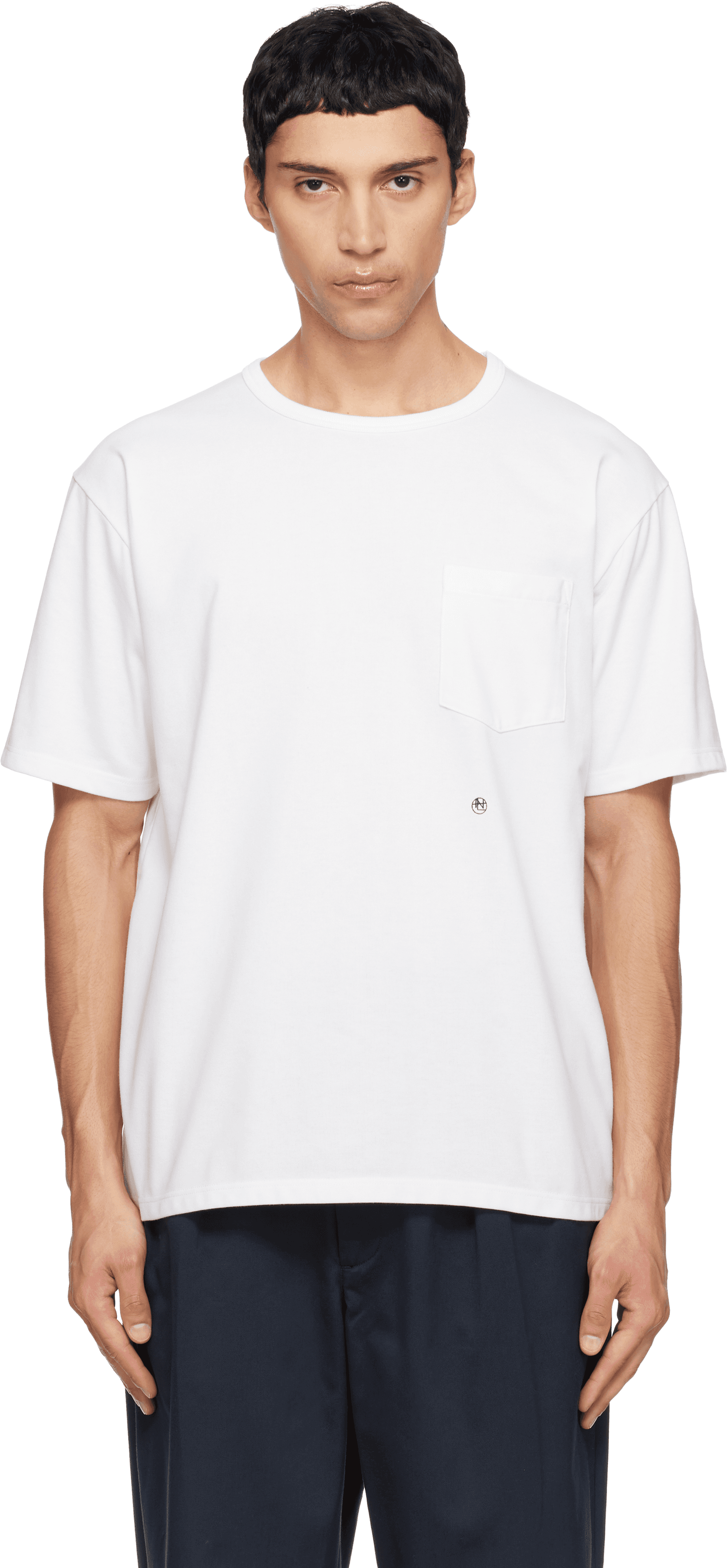 White COOLMAX Jersey Pocket T-shirt - Image 1
