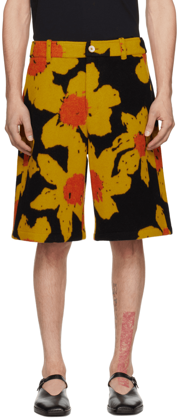 Black & Yellow Senna Shorts - Image 1