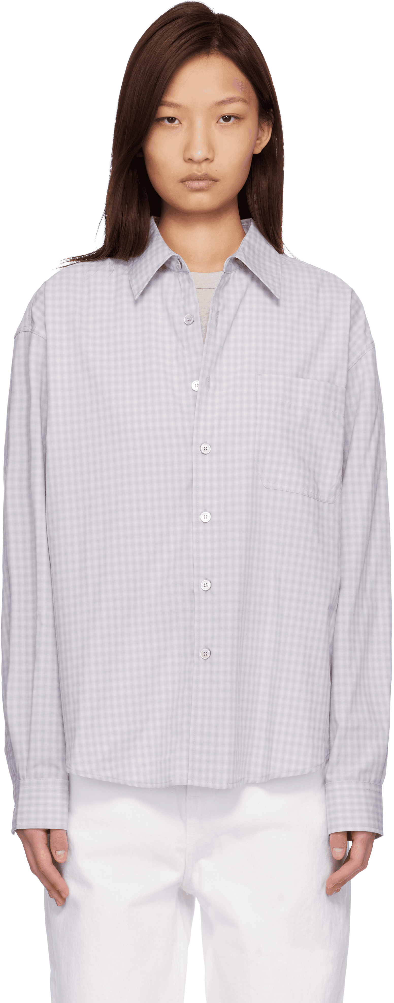 Blue Micro Ombre Check Shirt - Image 1