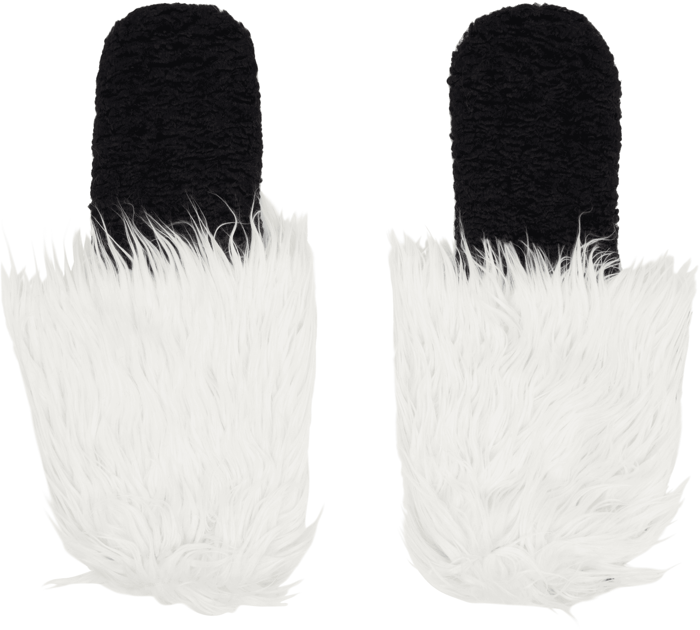 SSENSE Exclusive Black & White Camille Mitts - Image 1