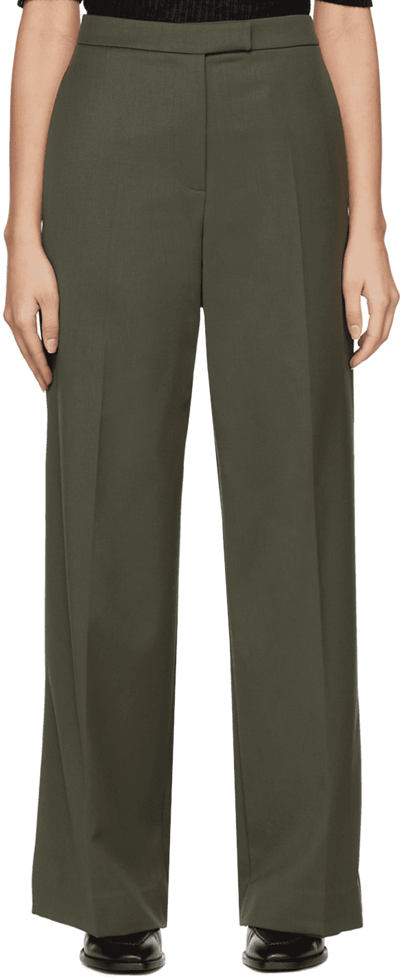 Khaki Flap Trousers - Image 1