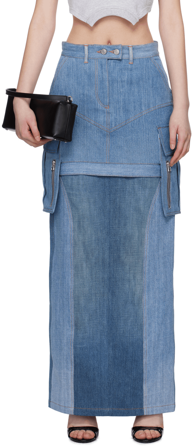 Blue Uma Denim Midi Skirt - Image 1