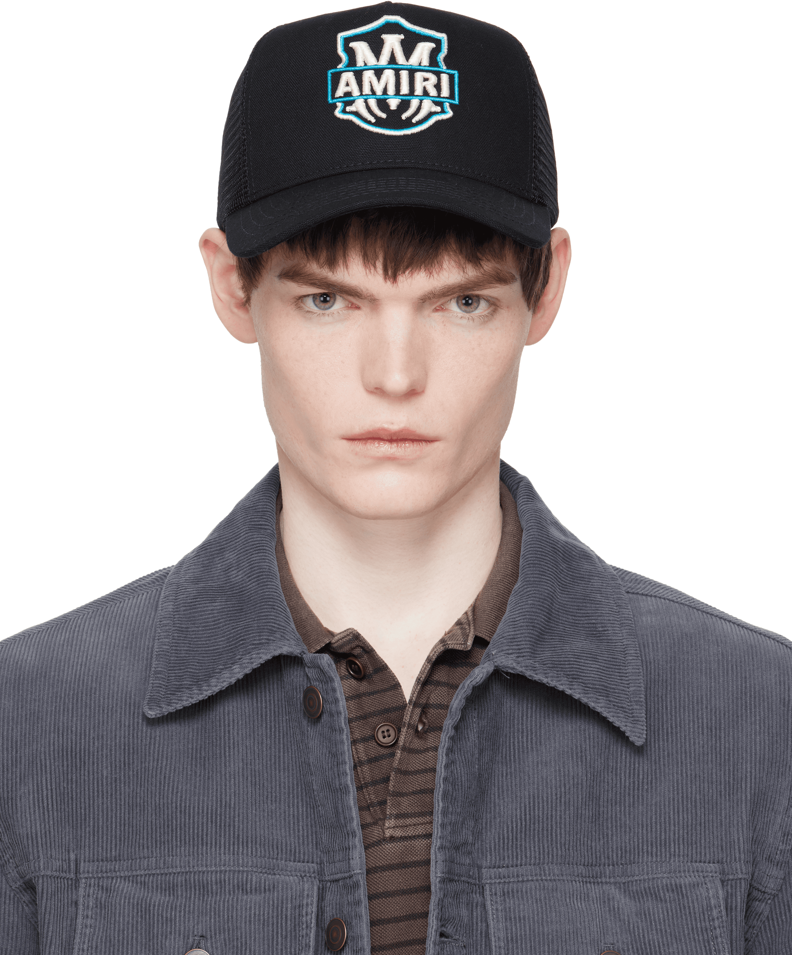Black MA Emblem Trucker Cap - Image 1