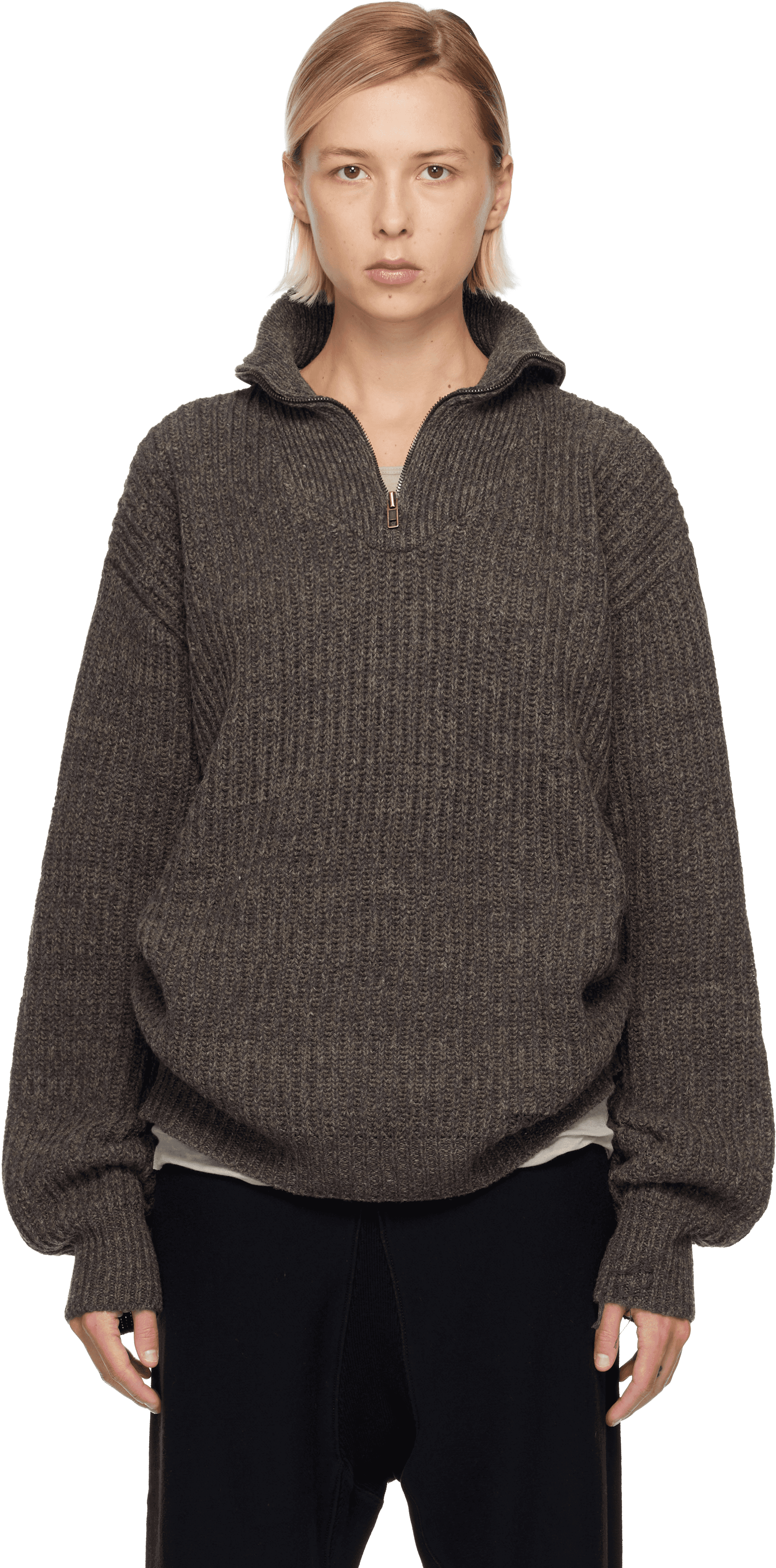 Brown Half-Zip Jacket - Image 1