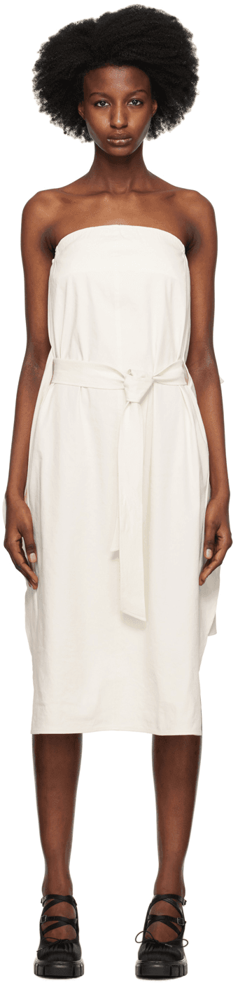 Off-White Tube Top Midi Dress - Image 1