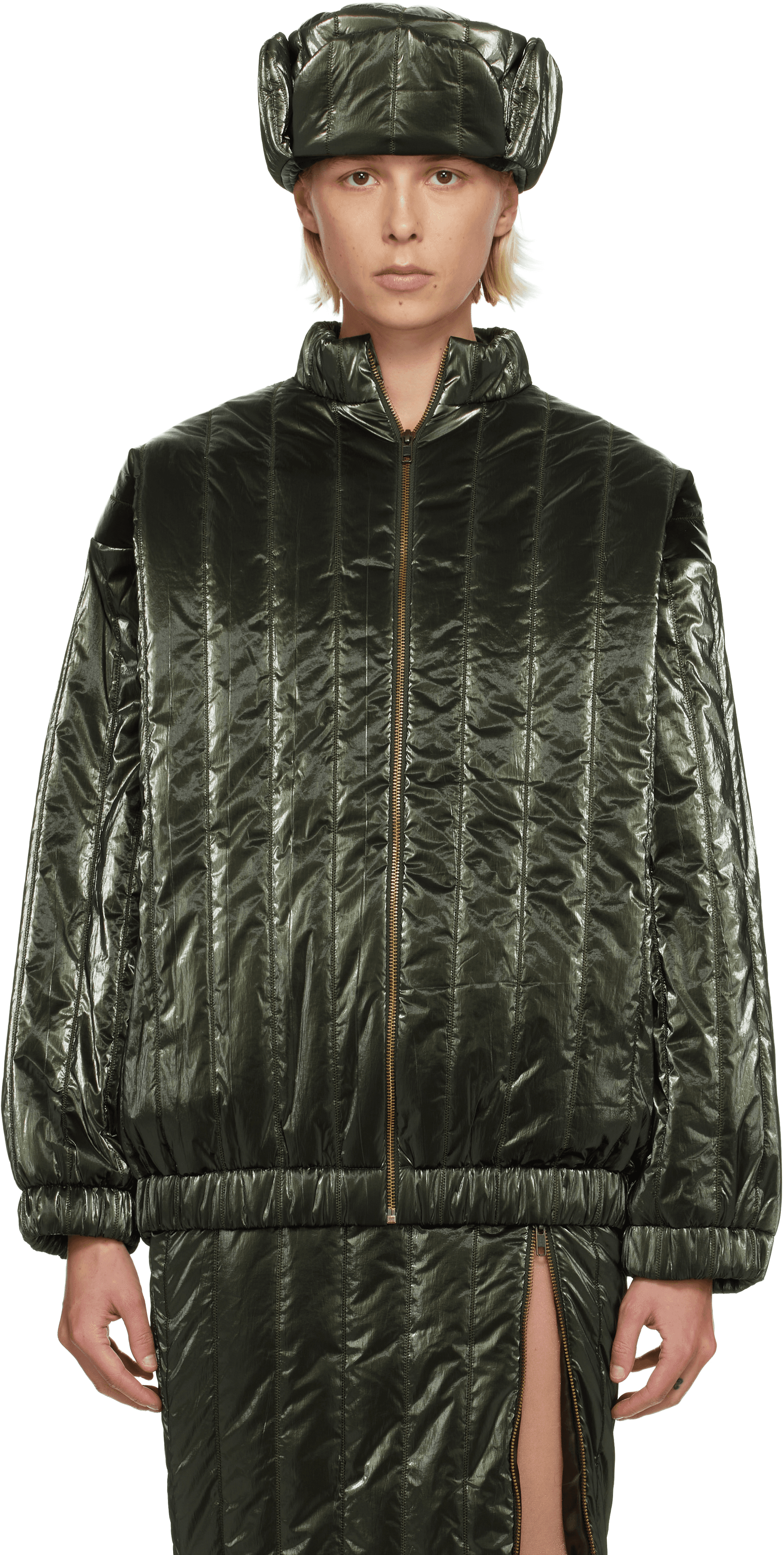 SSENSE Exclusive Green Cecilia Jacket - Image 1