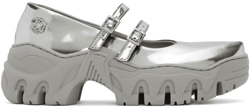 SSENSE Exclusive Silver Boccaccio II MJ Ballerina Flats - Image 1