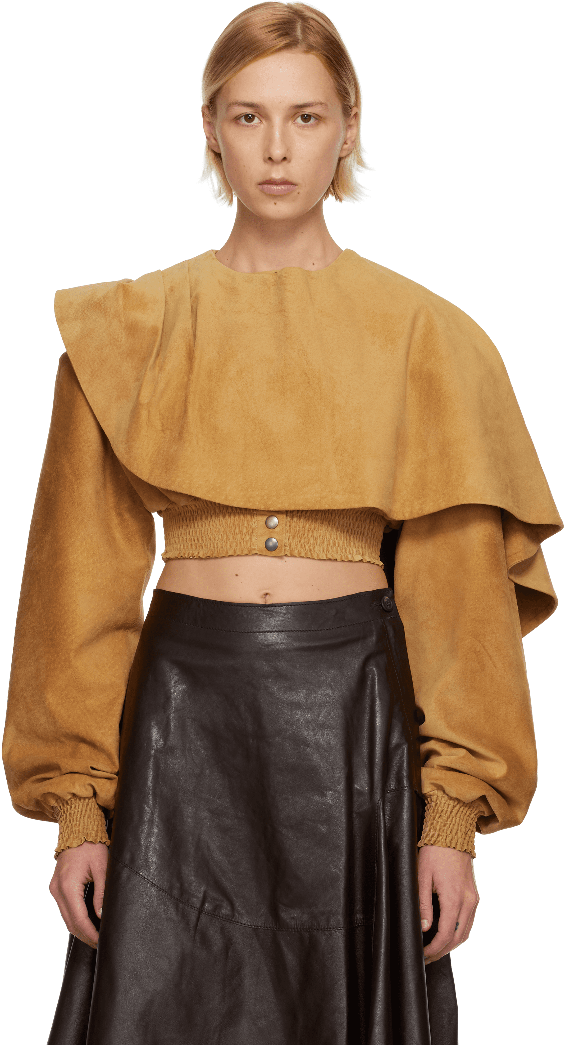 Tan Sally Suede Jacket - Image 1