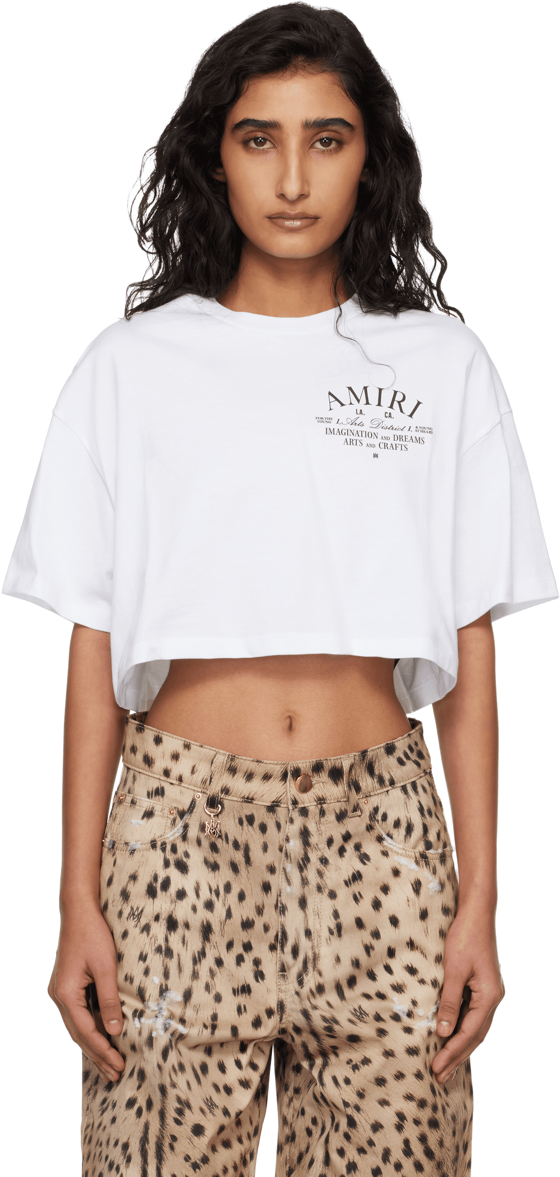 White Arts District Cropped T-shirt - Image 1