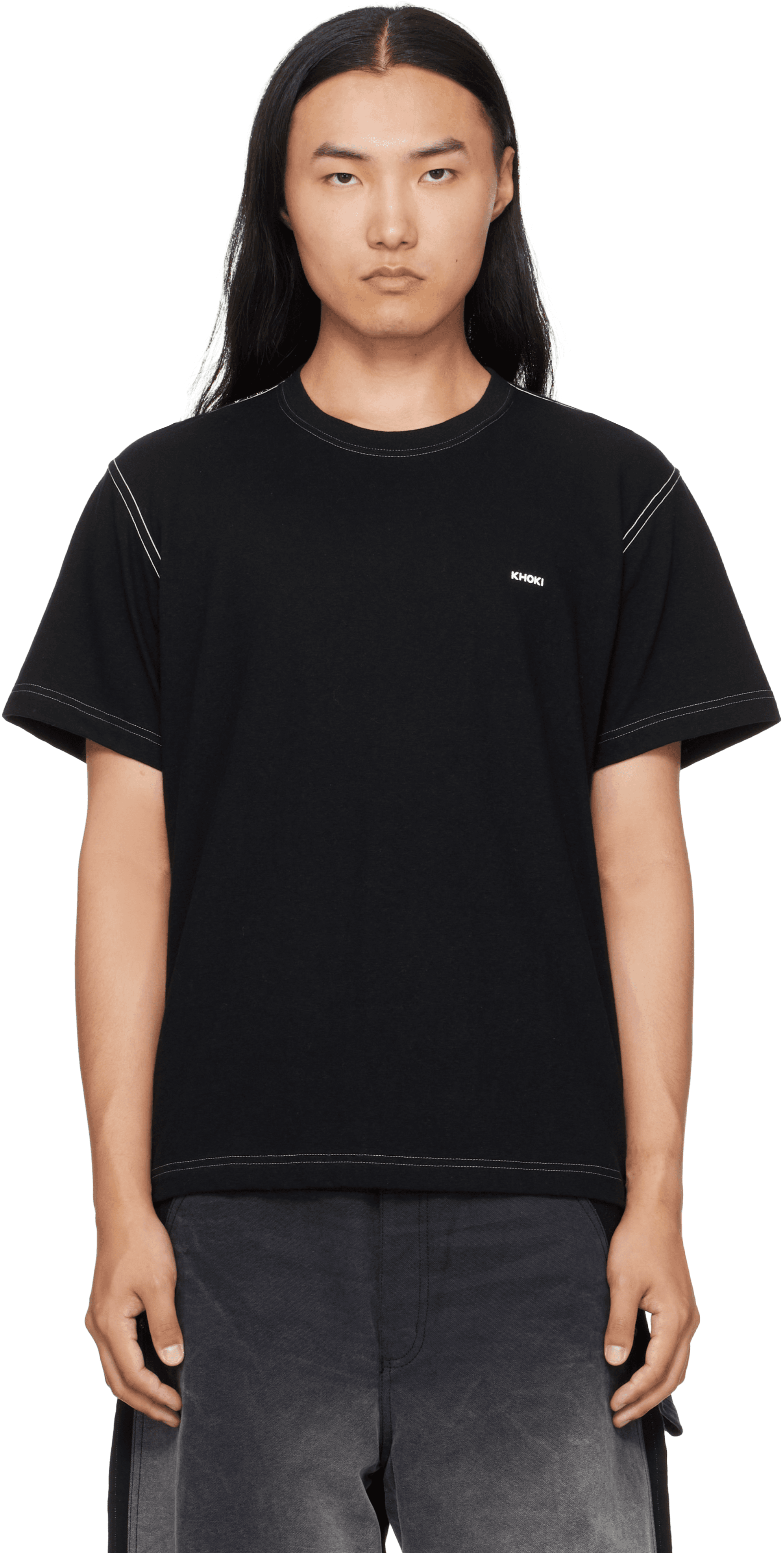 Black Printed T-shirt - Image 1