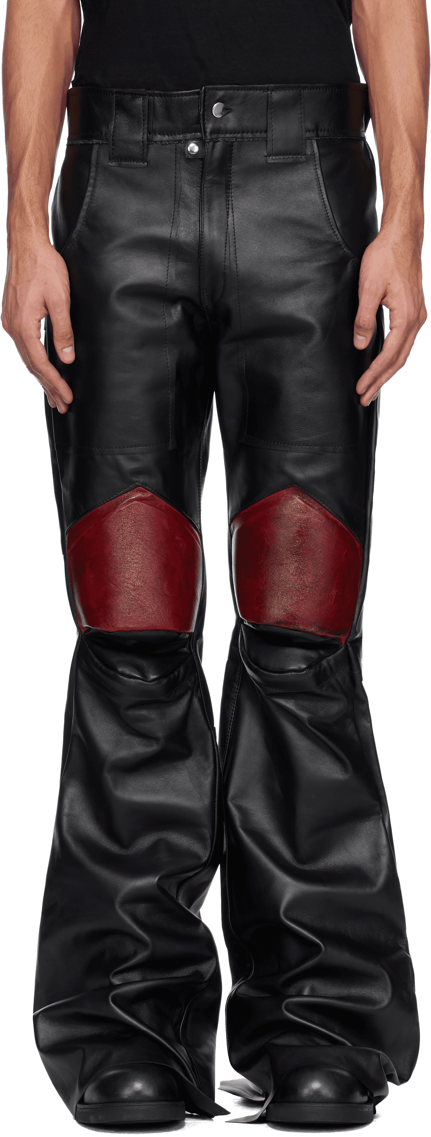 Black Leather Xeno Pants - Image 1