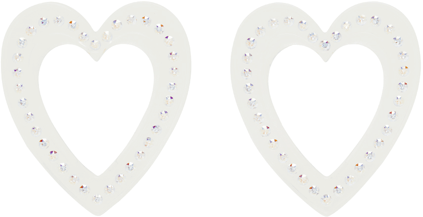 Transparent Big Heart Earrings - Image 1
