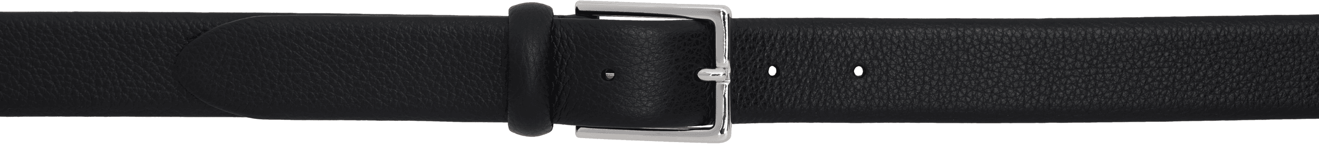 Black Grained Calfskin Belt - Image 1