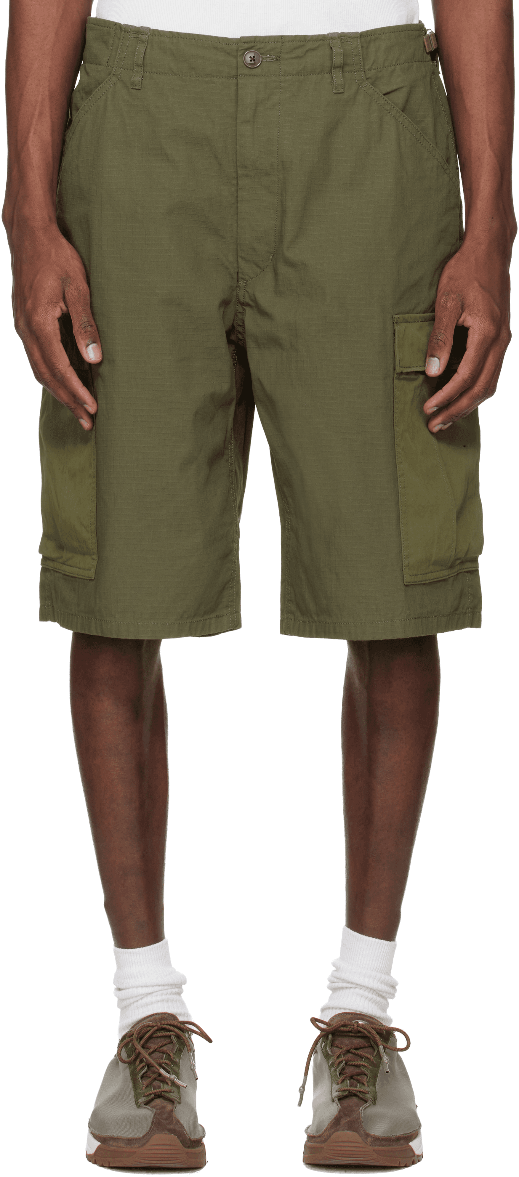 Khaki Ripstop Cargo Shorts - Image 1