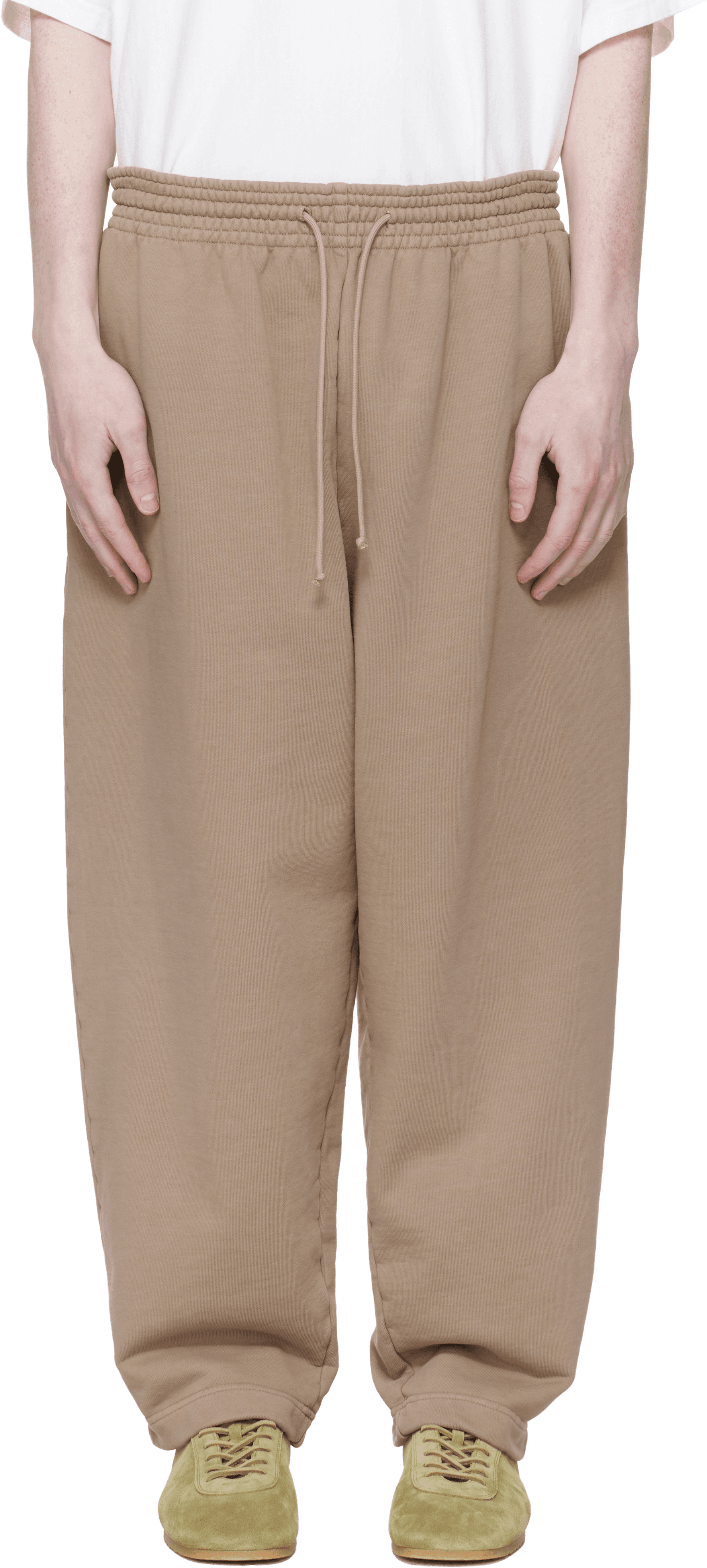 Brown Drawstring Sweatpants - Image 1