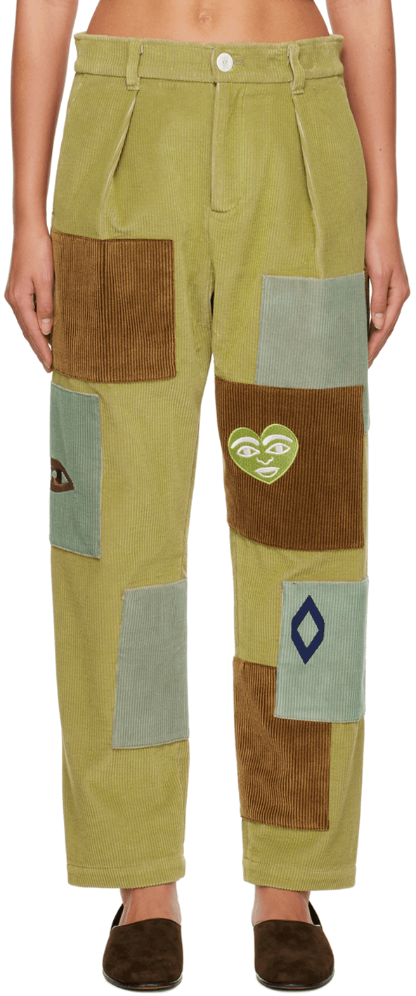 Green Patch Trousers - Image 1