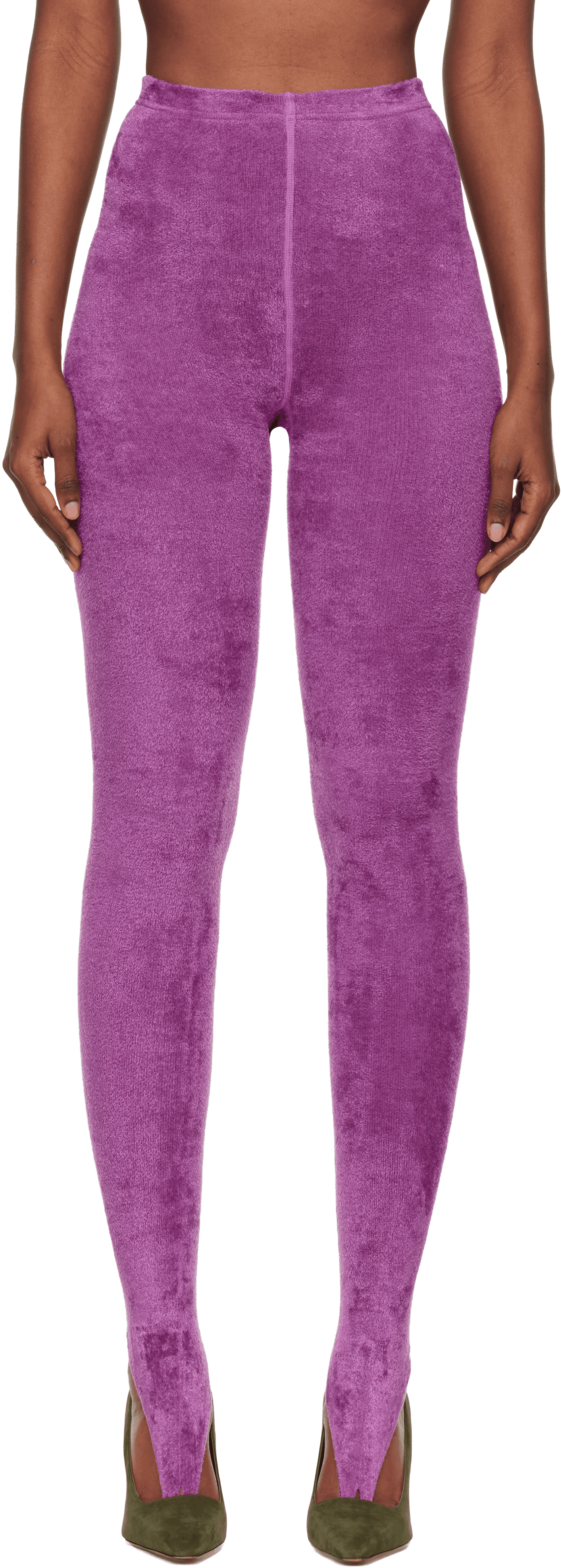 Purple Thong Leggings - Image 1